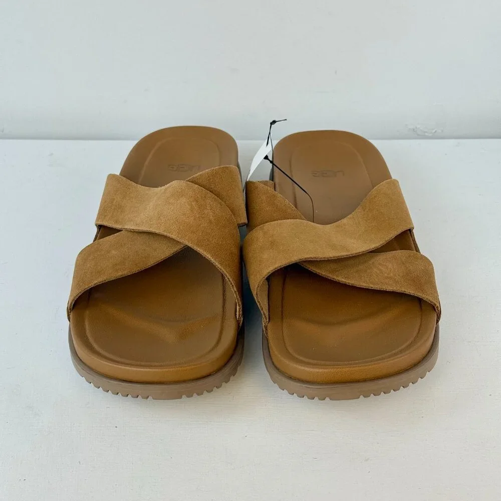 Men's 11 UGG Wainscott Slide Sandals - Chestnut Suede 1124902